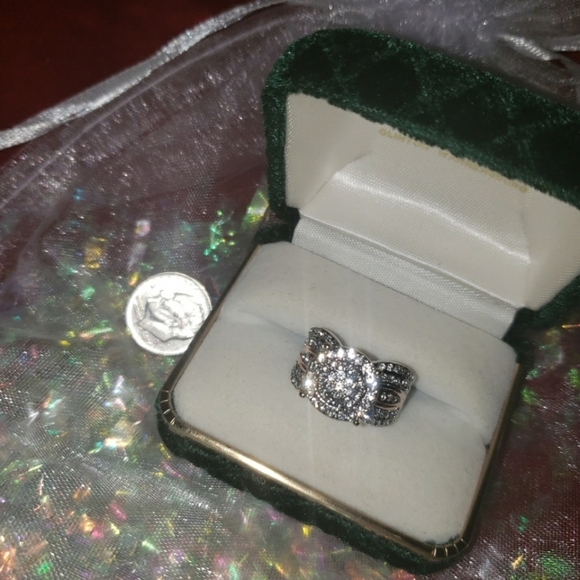 Sophicates Halo Gold Silver CZ Pave Ring - Picture 5 of 12